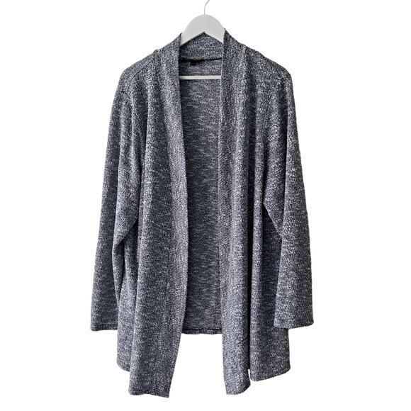 Lane Bryant Gray & Metallic Space Dyed Open Long Sleeve Cardigan - Size 22/24 - Picture 1 of 9